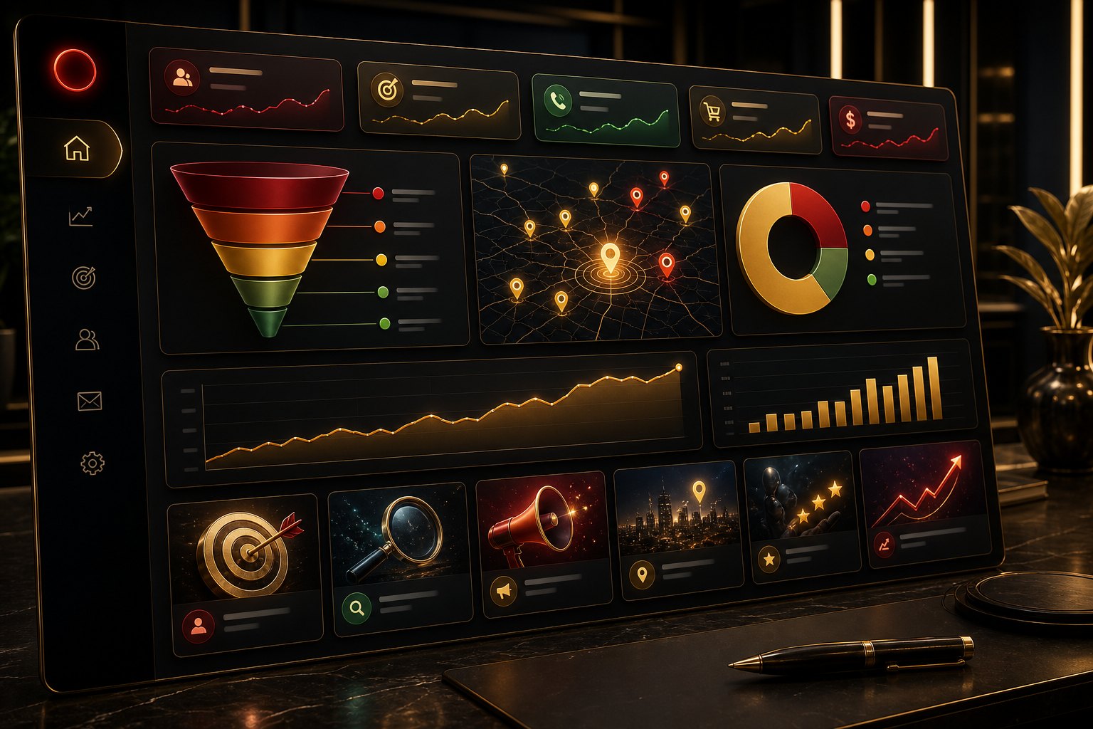 Digital marketing dashboard visual