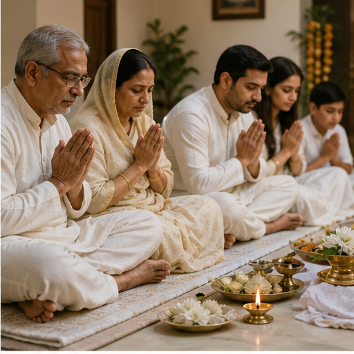 Last Rites Pooja pandit preparation AI image in Bangalore
