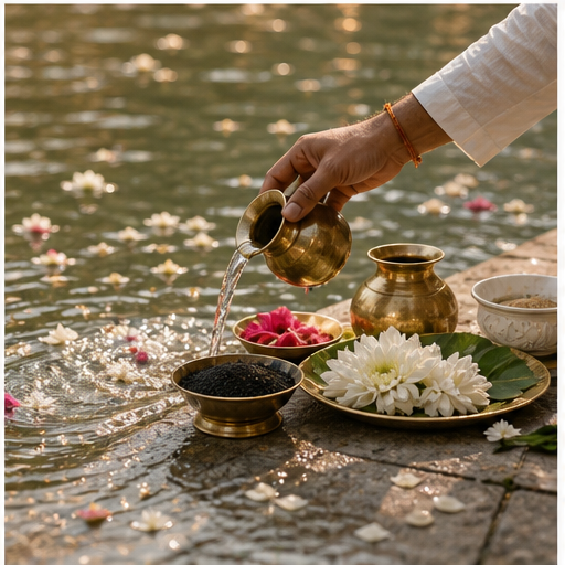 Last Rites Pooja samagri AI image in Bangalore