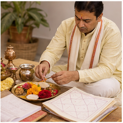 Naamkaran Pujan pandit preparation AI image in Bangalore