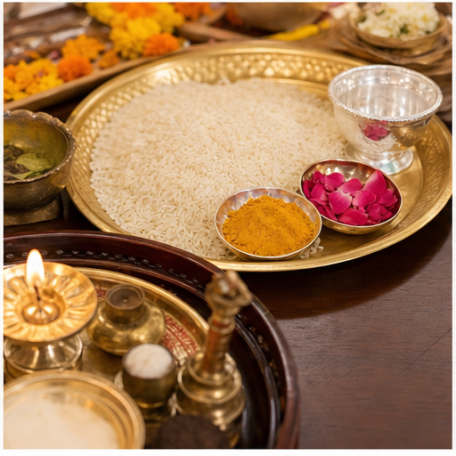 Naamkaran Pujan samagri AI image in Bangalore