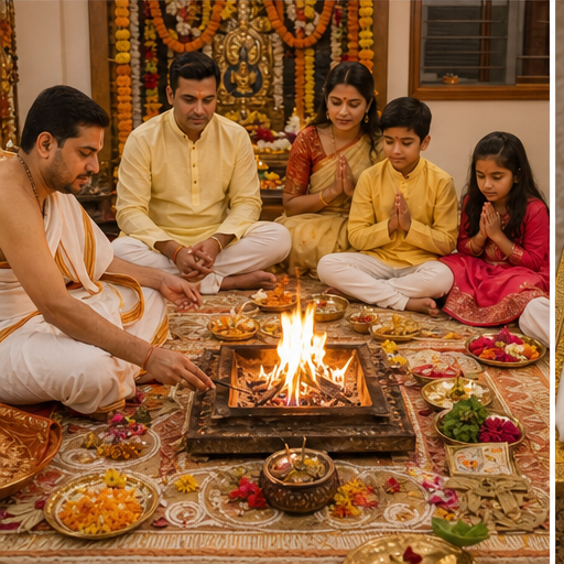 Navgrah Shanti Puja family ritual AI image in Bangalore