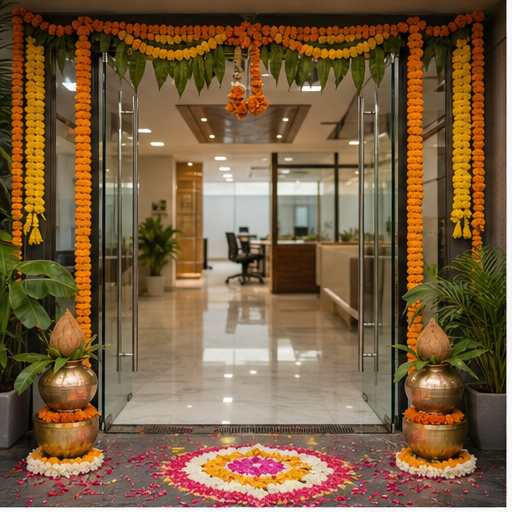 Office Opening Puja AI generated puja setup in Bangalore