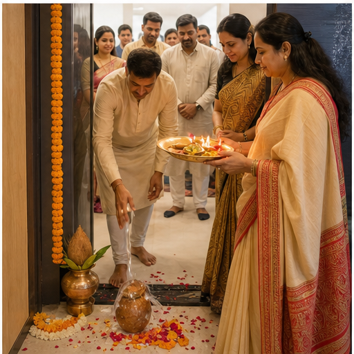 Office Opening Puja samagri AI image in Bangalore