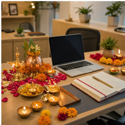 Office Opening Puja completed AI puja image in Bangalore
