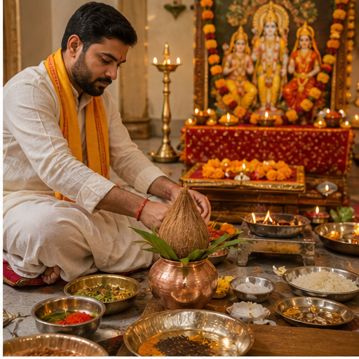 Sundar Kand Puja pandit preparation AI image in Bangalore